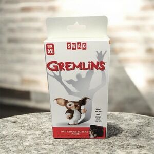 Men's SWAG Gremlins "Gizmo" Boxer Briefs Sealed VHS Novelty Box XL Extra Large